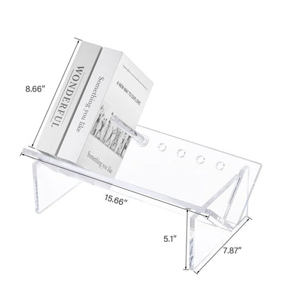 Acrylic Desktop Bookcase Book Storage Organizer Shelf Bookshelves Clear Modern Tabletop book magazine Rack for Office Home