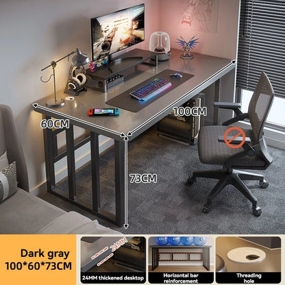Computer desk, desktop, home bedroom, student learning, writing, internet network, red e-sports desk, rental house, simple offic