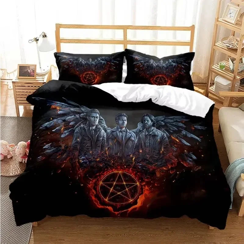 Supernatural 3D Printed Duvet Cover Set Twin Full Queen King Size Bedding Set Bed Linens Comforter Bedding Sets
