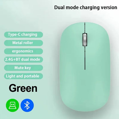 Lenovo Wireless Bluetooth Mouse 2.4G Dual Mode Type-C Charging Silent Ergonomic Portable Laptop Office Gaming Universal Mouse