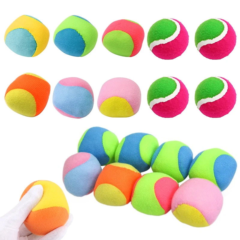 3-12PCS/Set Soft Hard Sticky Ball Balance Balls Mix Colors Lightweight Catch Chasing Games Home Park Playground Pet Supplies ZYF