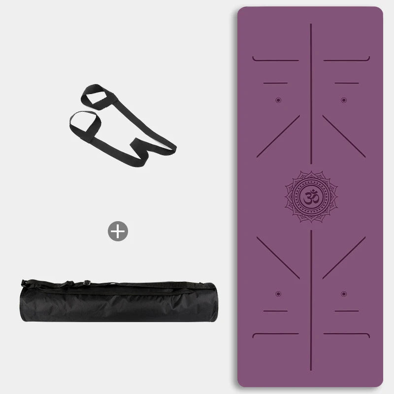 Yoga Mat Non Slip Eco Friendly Fitness Exercise Mat with Carrying Strap Pro Yoga Mats for Women Workout Mats for Home Pilates