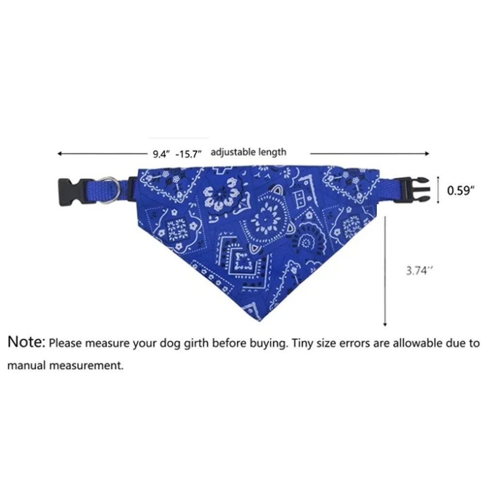 Pet Triangle Scarf Cat Dog Saliva Towel Printed Pets Dog Collar Adjustable Strap Kitten Puppy Saliva Neckerchief Pet Supplies