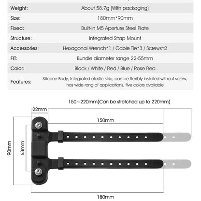 Fahrrad-Flaschenhalter-Adapter, 5 Farben, Silikon-Flaschenhalterungsband, Sattelstütze, Gabel, Rahmen, Mehrfachmontage, Fahrradteile
