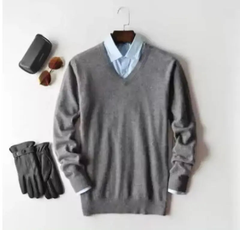 Cashmere Cotton blend sweater men pull homme 2025 autumn winter sweter clothes sueter hombre man pullover sweaters