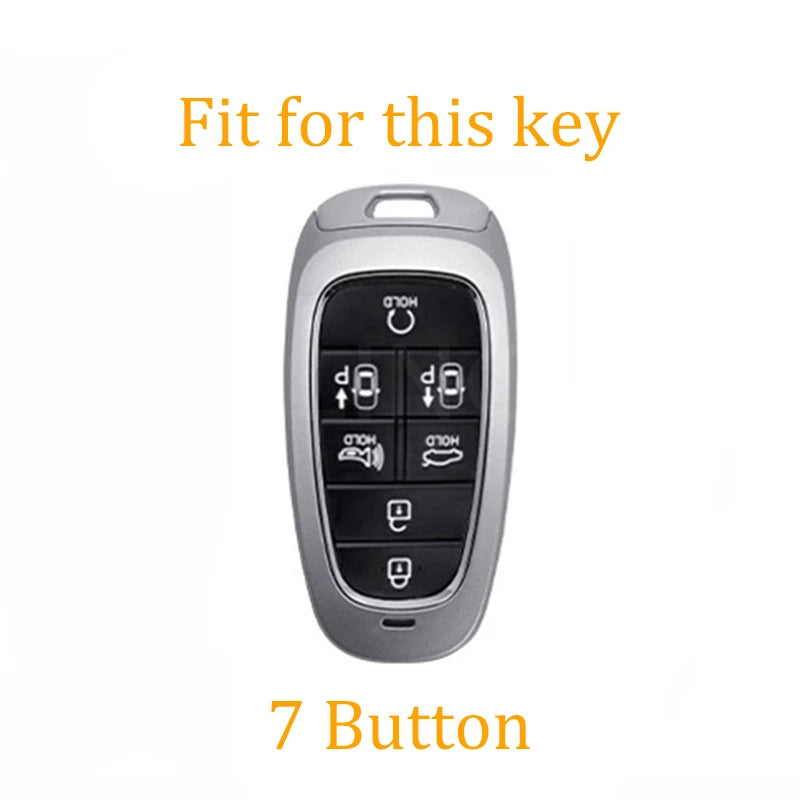 7 Buttons TPU Car Key Case Cover for Hyundai Santa Fe Tucson 2022 Ioniq 5 Atos Prime Solaris 2021 for 2023 Hyundai Palisade