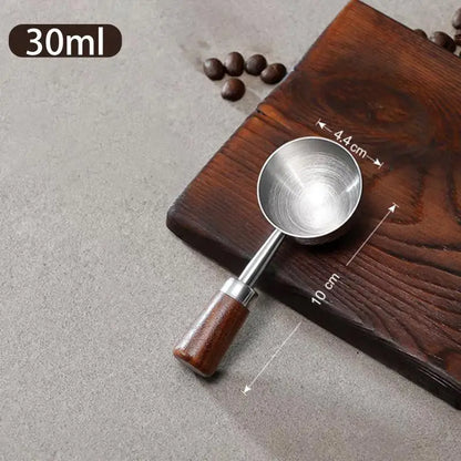 Coffee Tablespoon - Walnut Wood & Stainless Steel Scoop for Home Baristas & Cafe Decor - Perfect Kitchen Accessory