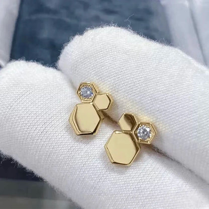 Fine Jewelry 925 Sterling Silver Women's Daily Work Jewelry. Elegant Hexagonal Design Trend Party Jewelry Holiday Gift