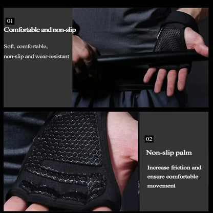 Gym Gloves with Wrist Wrap, Full Protection, Super Breathable Weight Lifting Workout Gloves Exercise Cross Training Cycling
