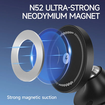 Electric Vacuum Magnetic Car Phone Wireless Charger Holder Suction Mirro Gym Bath Shower
