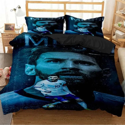 Messi Football Superstar Bedding set 3D Printed fc barcelona duvet cover Bedding Set Soft King Full Size Bedding Set For Boy