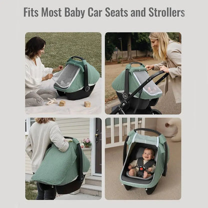 Hot Breathable Baby Car Seat Cover Multi-use Convenient Infant Car Seat Cover Canopy for Breastfeeding