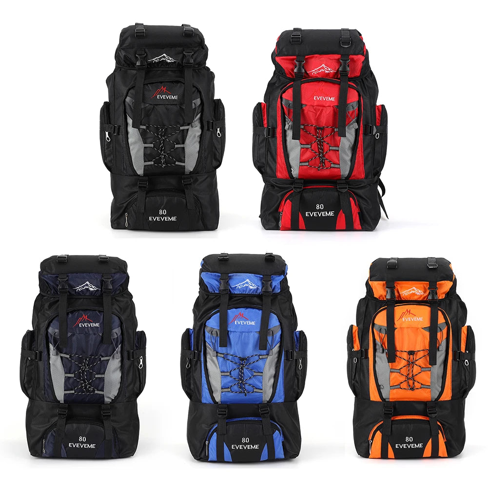 80L wasserdichter Wanderrucksack, Campingrucksack, Trekkingrucksack, großer Reiserucksack für Herren, Outdoor-Sport- und Bergsteigerrucksack