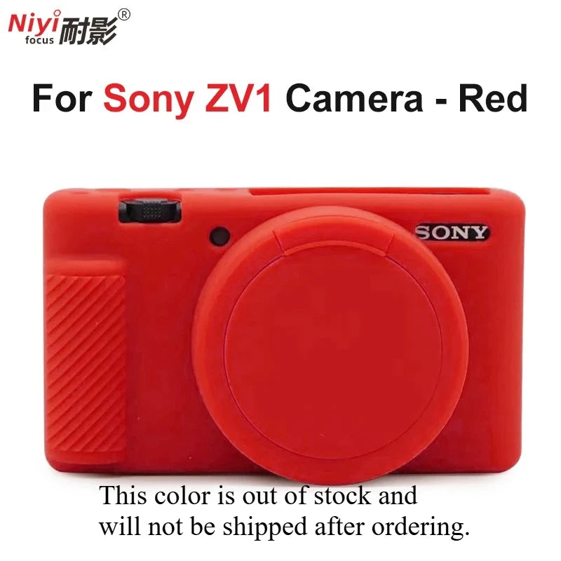 for Sony ZV1 Camera Soft Silicone Case Body Cover Protector Frame Skin for Sony ZV1 Camera ZV1 Glass Film Screen Protector