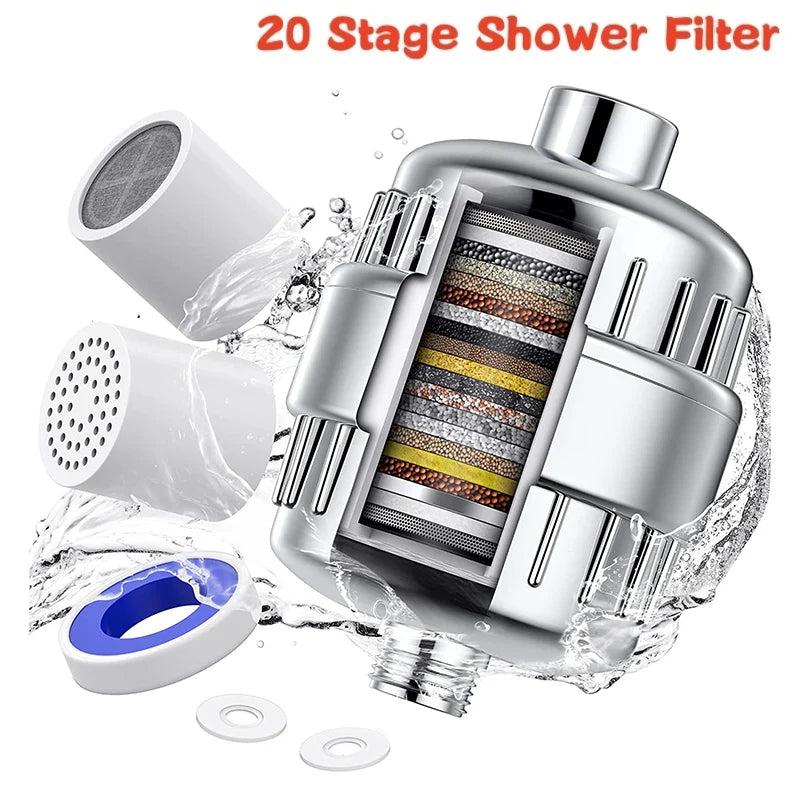 Filter Element 15-20 Grade Water Purification Household Water Purifier Shower Filter Set Bathing To Remove Residual Chlorine