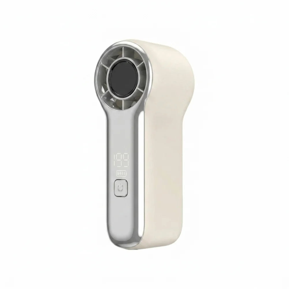 Portable LED Display Mini Handheld Fan USB Rechargeable High-speed Fan Strong Wind Cooling Fan Outdoor Travel Use