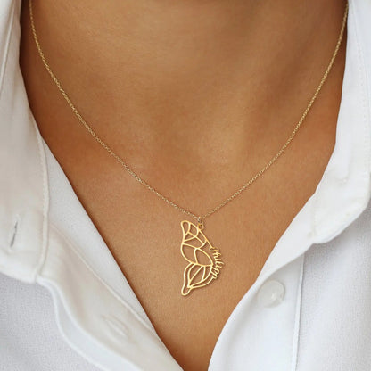 Stainless Steel Two Butterfly Necklace Personalized Butterfly Wings Necklace Best Friends Necklace Set Custom BFF Necklace