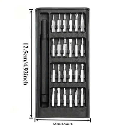 Screwdriver Set, 25 In 1 With 24 Piece Mini Pocket Screwdriver Set, Small Repair Set For Mobile Phone/PC/Came