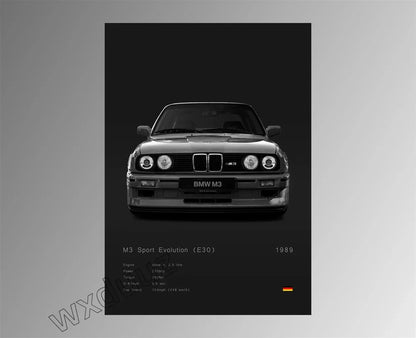 Modern Design Home Decoration Classic Popular Car Brand Motorsport Supercar Canvas Painting Wall Art Aesthetic Room Decor Poster