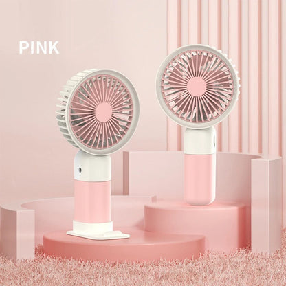 Portable Handheld Small Fan ABS Lightweight Cute Appearance USB Rechargeable Mini Fan for On Go Cooling Portable Pocket Fan