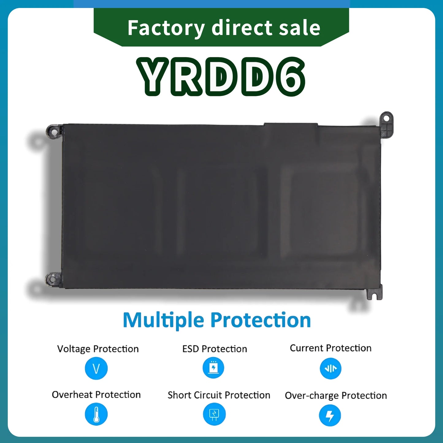 Factory Direct! Battery YRDD6 For Dell Inspiron 15 3493 3582 3583 5490 5590 5581 3491 5584 5585 5481 5485 5491 5591 3310 2-in-1