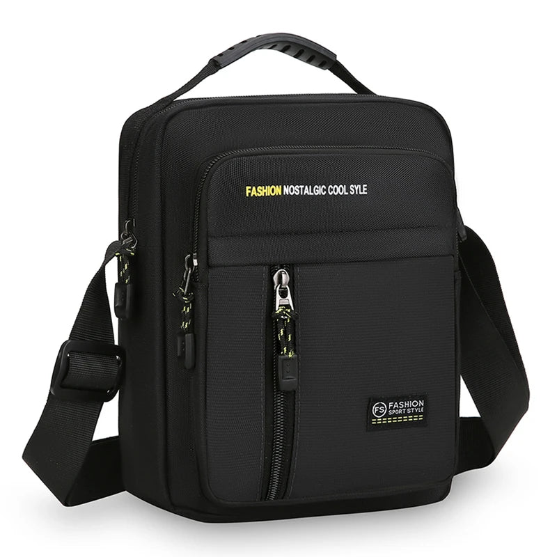 Men Crossbody Bag Single Shoulder Bags Big Capacity Storage Bag Fashion Multi-Pockets Business Crossbody Bags