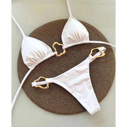 2025 New Bikini Set Bikinis Sexy Women Swimsuits Female Swimwear Bathing Suit Brazilian Swimming Suits Beachwear Biquini Summer