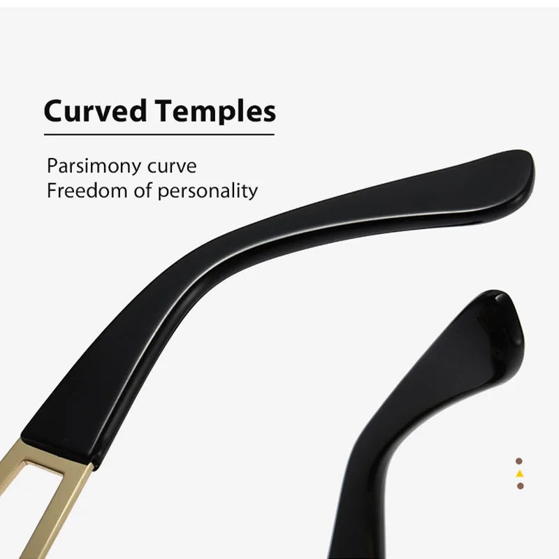 New stylish sunglasses with oversized frames, trendy metal design, perfect for fashion shows and cool street style.