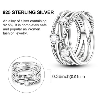 Hot Sale 925 Sterling Silver Ring Eye Plam Frefly Stars Heart Rings For Wedding Women Girls Jewelry Anniversary