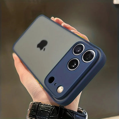 Translucent Armor Phone Case For iPhone 17 16 14 13 15 Pro Max Hard PC Cases For iPhone17 15 Pro Max Shockproof Matte Back Cover