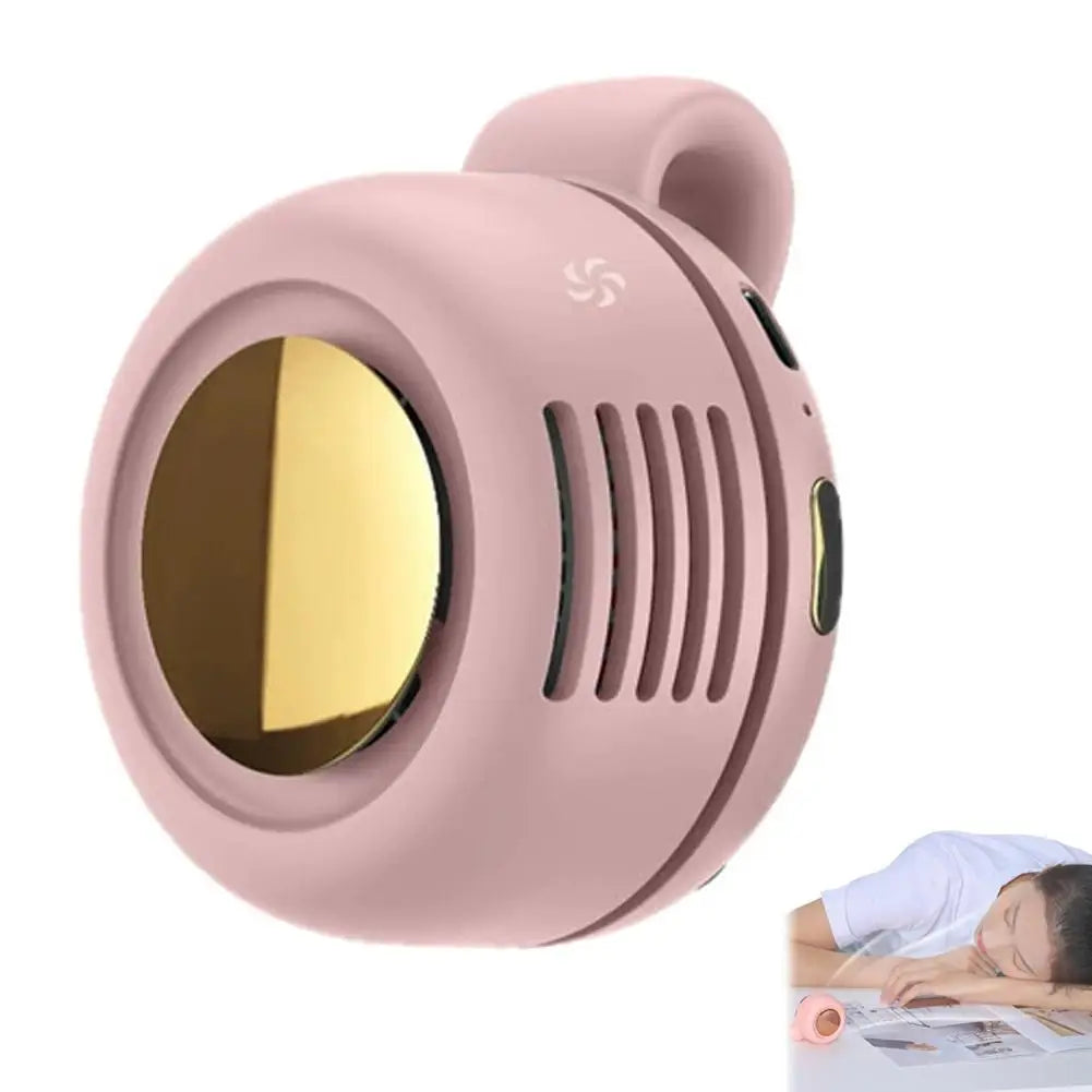 Portable Silent Fan Mini USB Rechargeable Bladeless Electric Clip-on Fan Adjustable 3-Speed Waist Fan For Outdoor Sports Office
