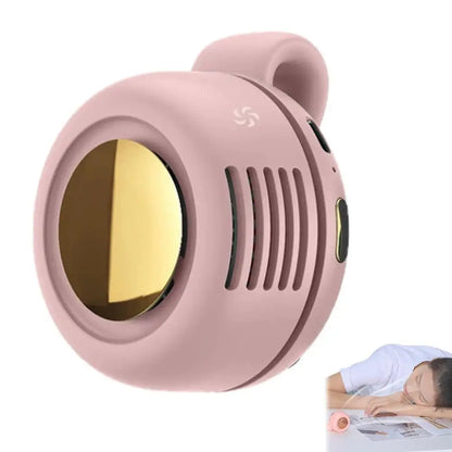 Portable Silent Fan Mini USB Rechargeable Bladeless Electric Clip-on Fan Adjustable 3-Speed Waist Fan For Outdoor Sports Office