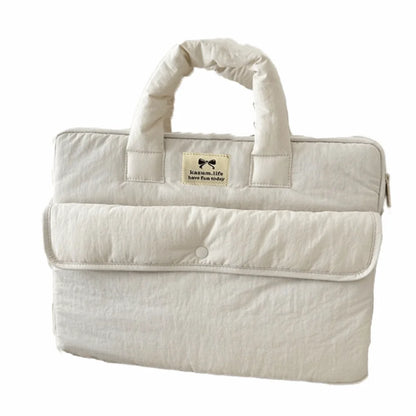 Handbags 15.6inch Portable Laptop Bags Bow with Handle Laptop Case Cute Soft Material Notebook Sleeve Women's Bag