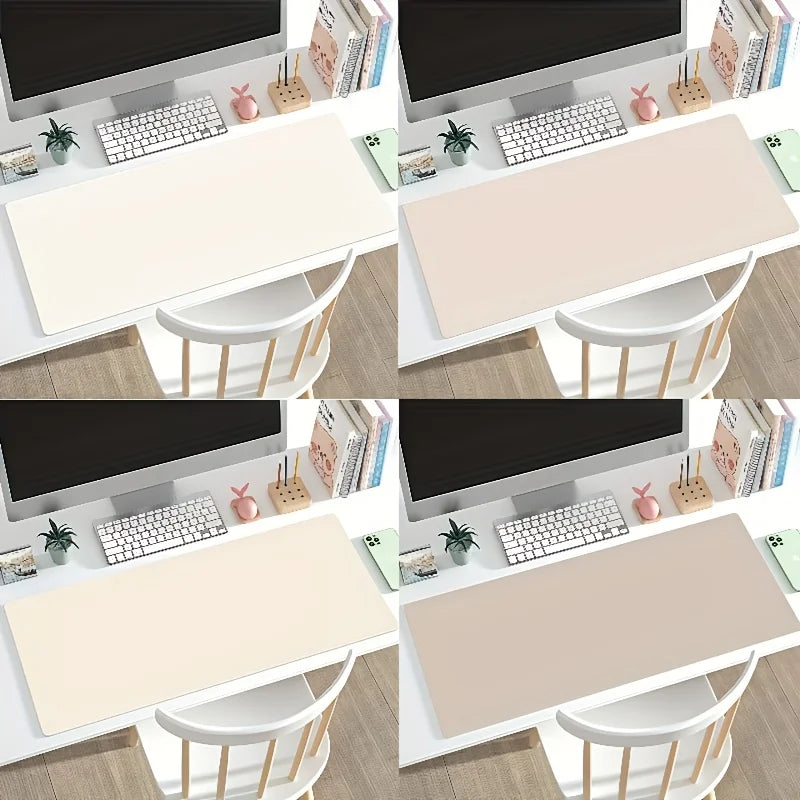 1pc Large Faux Leather Mouse Pad, Non-Slip Waterproof Desk Pad for Office, Desk, Mouse Pads for DeskEasy To Clean, Mouse Pads