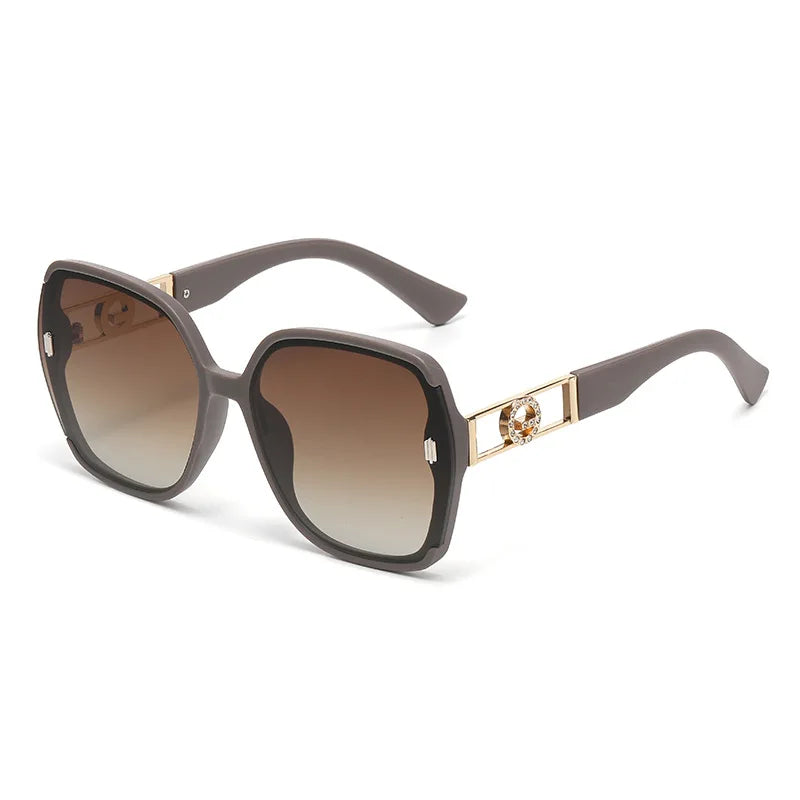 Fashionable Luxury Square Sunglasses, Premium Ladies' Sunglasses, Classic Vintage Eyewear, Women's Summer Travel Sunglasses.