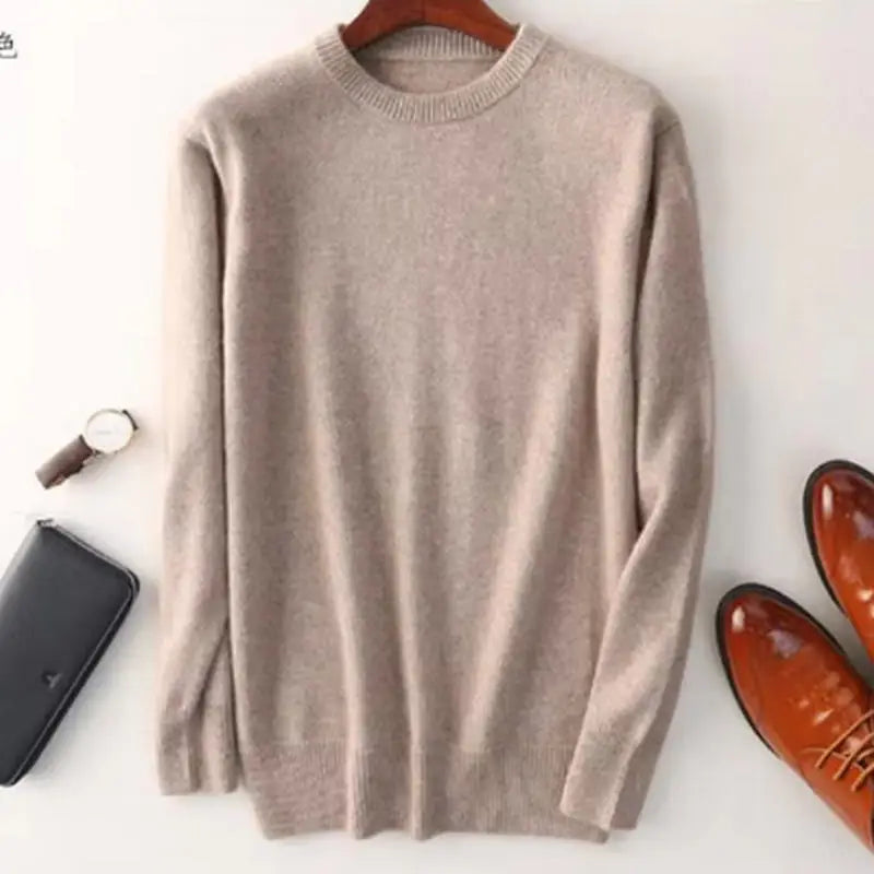 Cashmere Cotton blend sweater men pull homme 2025 autumn winter sweter clothes sueter hombre man pullover sweaters