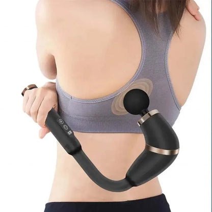 Handheld home massagers, massage guns with extended handles, and back massage tools for relieving deep tissue pain