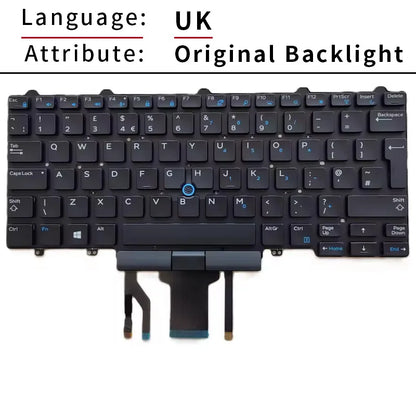 New Genuine Laptop Keyboard Compatible for DELL Latitude 3340 3350 5480 5490 E3340 E7450 E5450 E7470 E5470