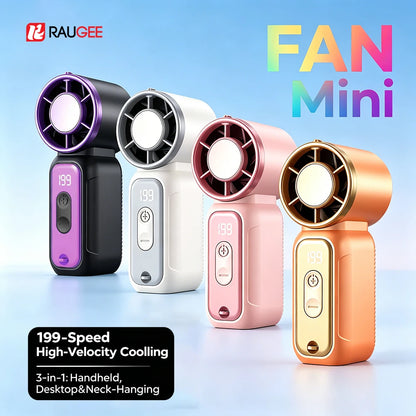 Portable Handheld Fan Mini Outdoor Pocket Fan Ultra Small Personal Hand Fan Pocket Size Neck Hanging Fan With Digital Disply
