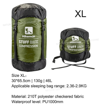 HIKEMAN Compression Stuff Sack for Sleeping Bag Outdoor Camping Backpacking Hiking Gear Storage Bags