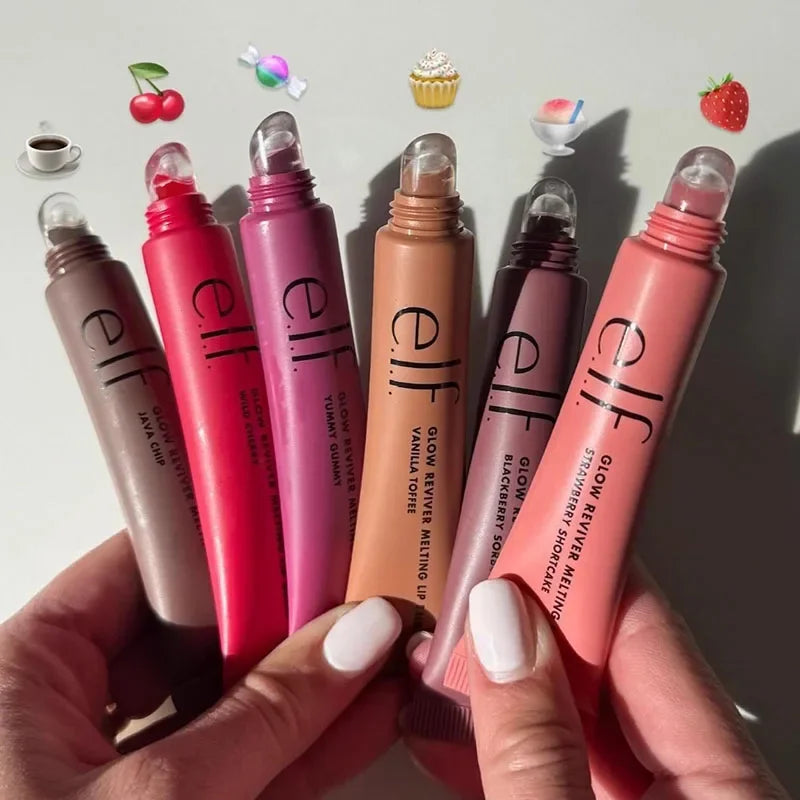 Elf Colorful Lip Gloss Multicolor Portable Lightweight Smooth Glossy Lip Oil Moisturizing Repair Makeup Christmas Gift for Women