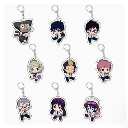 Anime Blue Exorcist -The Blue Night Saga- Okumura Rin Shiemi Moriyama Cosplay Costume Keychain Acrylic Key Chain Pendant Keyring