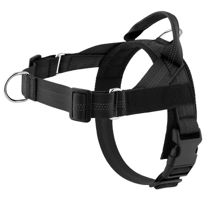 Anti-Pull Dog Chest Harness Adjustable Reflective Nylon Pupoy Vest with Dual D-Ring Breathable Mesh Walking Harness Pet Supplies