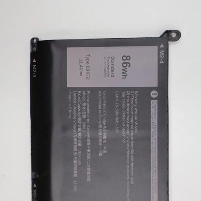 11.4V 86WH 69KF2 Laptop Battery For DELL  XPS 15 9520 9530 9500 9510 Precision 5560 5550 G5 5511 5515 5521 5520 G7 P87F  P91F