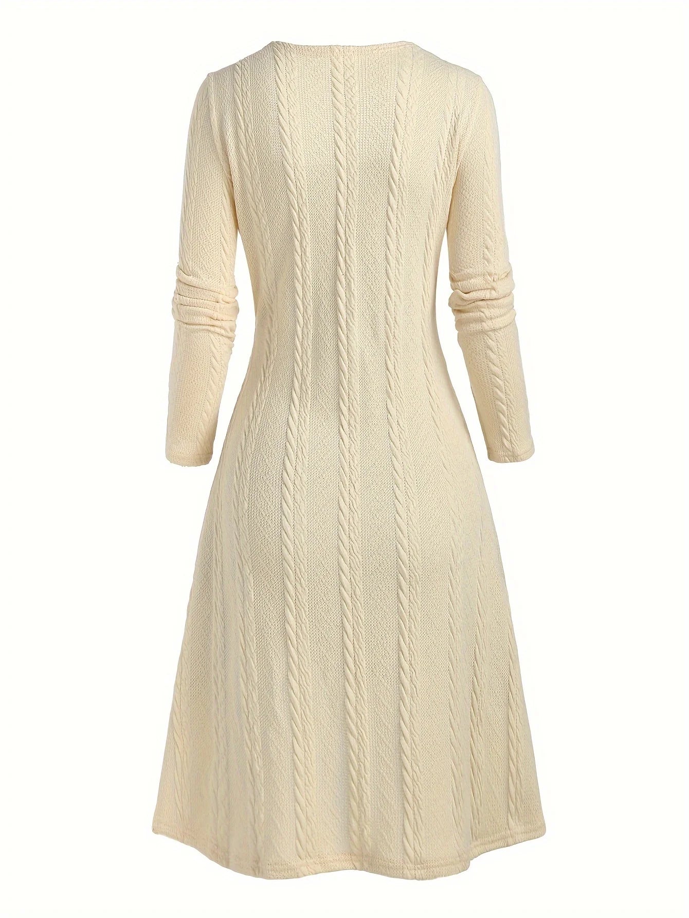 European and American fashion elegant temperament stitching buckle plaid printed knit dress women