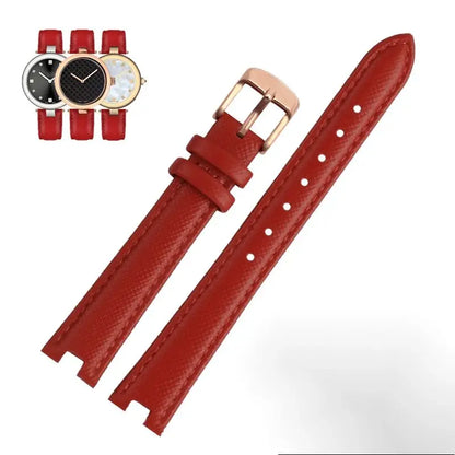 12mm 14mm For Gucci YA141401 YA141404 YA141505 Soft Cowhide Genuine Leather watchband GC women's watch strap Pink red bracelet