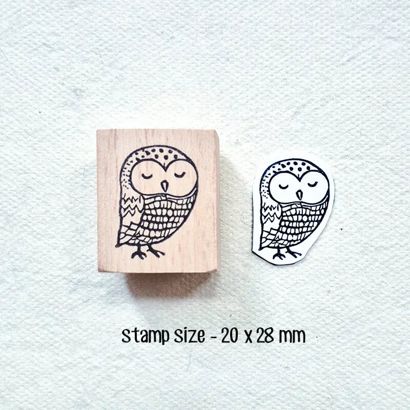 Stamp Scrapbooking Night Owl Journaling Supplies Kawaii Stationary Birds Wooden Stamps