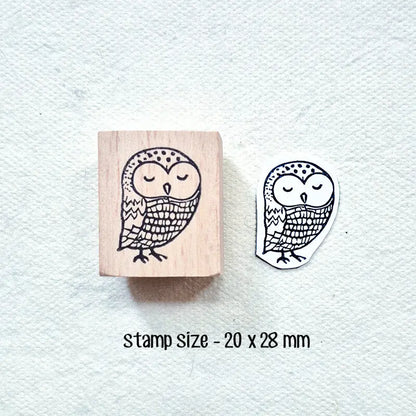 Stamp Scrapbooking Night Owl Journaling Supplies Kawaii Stationary Birds Wooden Stamps