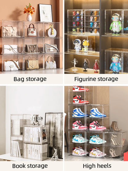 Multifunctional Foldable Storage Box Organizer for Figurines, Jewelry, Makeup, Blind Box, Bag Display – Super Big Acrylic Case