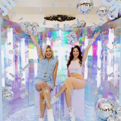 1 Set Disco-Themed Confetti & Glitter Disco Ball Party Decorations — Ideal for Disco, Birthday, and Music-Themed Parties